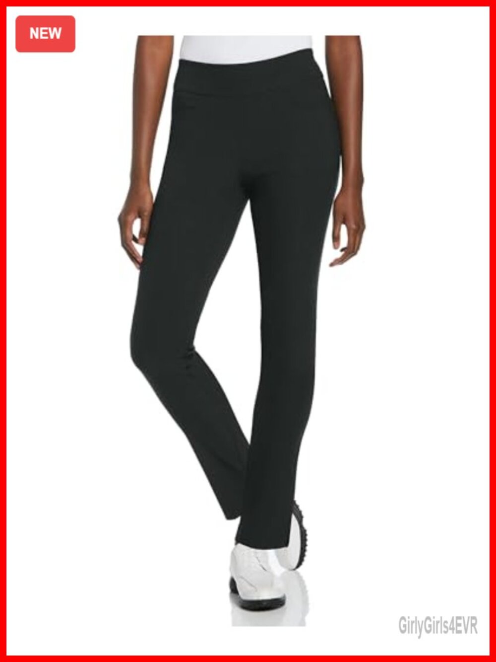 Women's Stretch Golf Pants Pull-On Tummy Control Moisture-Wicking